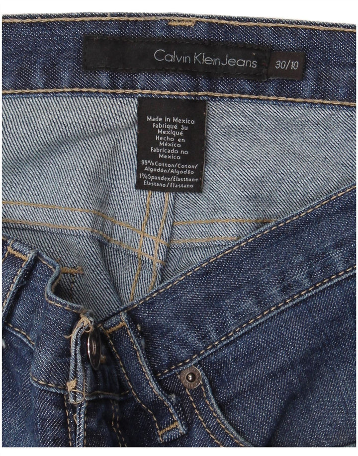 CALVIN KLEIN Vaqueros Bootcut para Mujer US 10 Grande W30 L32 Algodón Azul