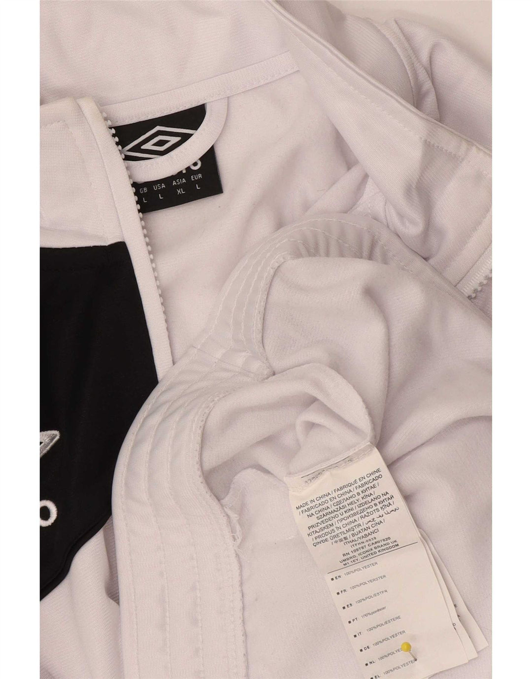 Umbro Hombre Chándal Top Chaqueta Grande Blanco Colorblock Poliéster