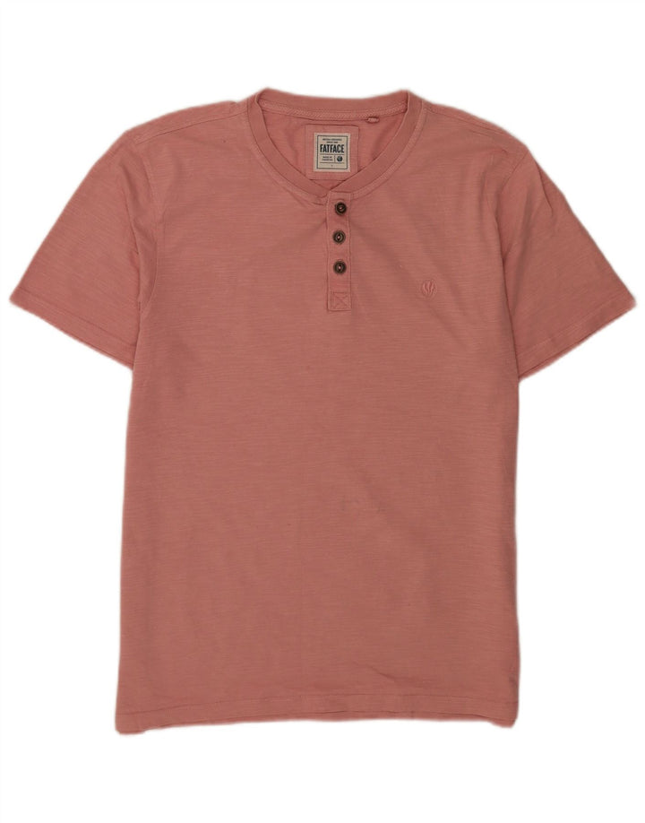 Camiseta para hombre Fat Face Top grande de algodón rosa