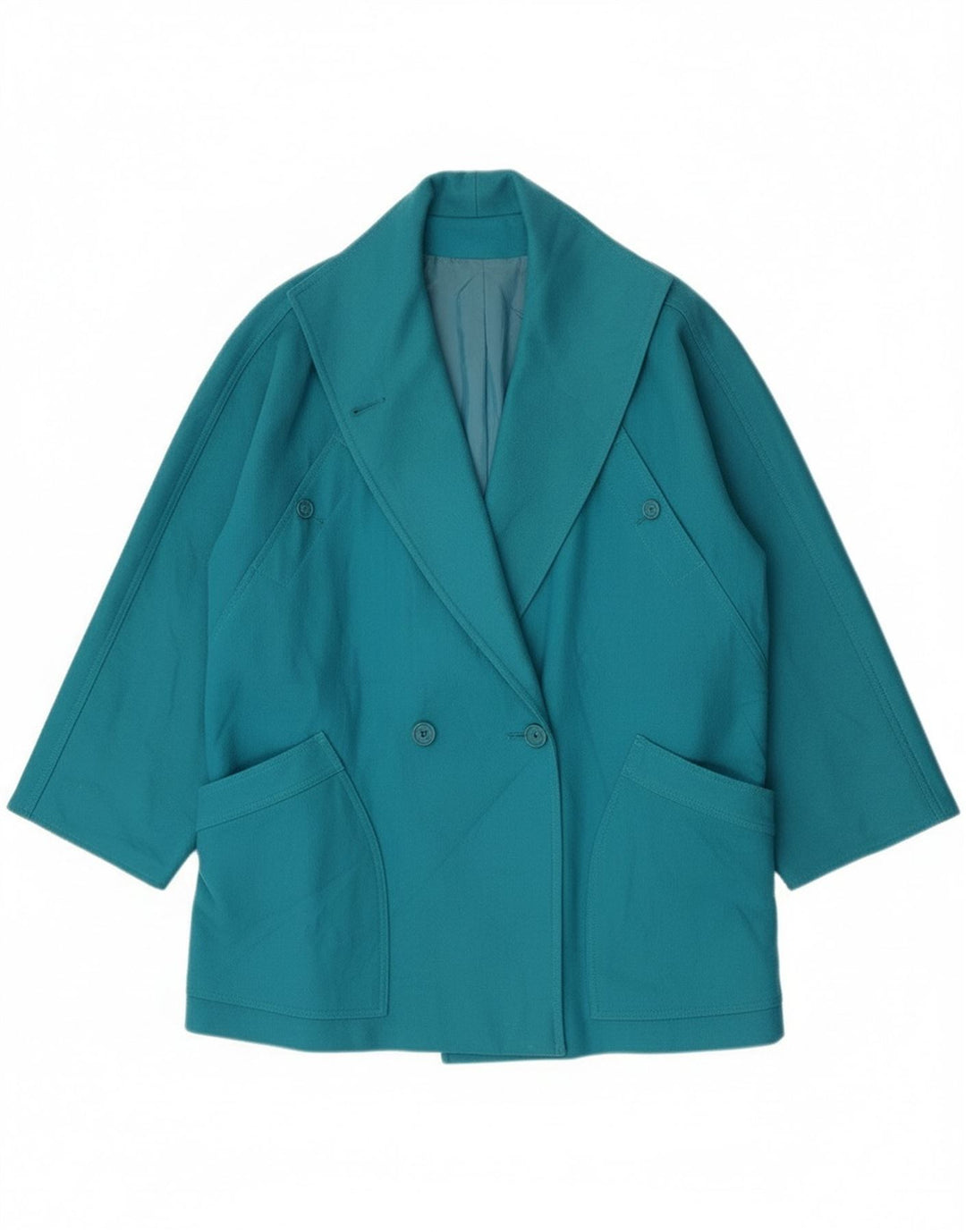 Marella Chaqueta Blazer de 2 Botones para Mujer UK 10 Small Turquoise Classic