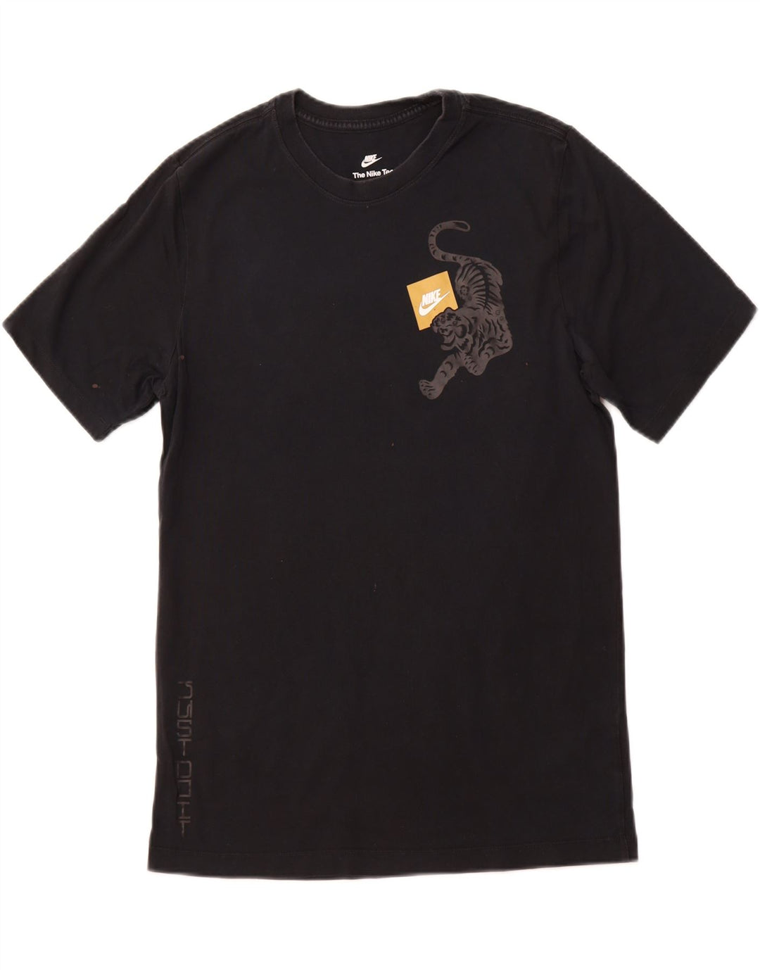 NIKE Camiseta con gráfico alto para hombre, talla mediana, negro
