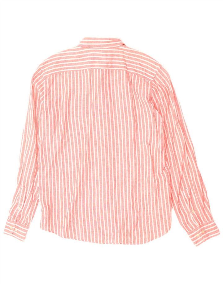 Camisa Lacoste Hombre Talla 41 Lino Rayas Rojas Medianas