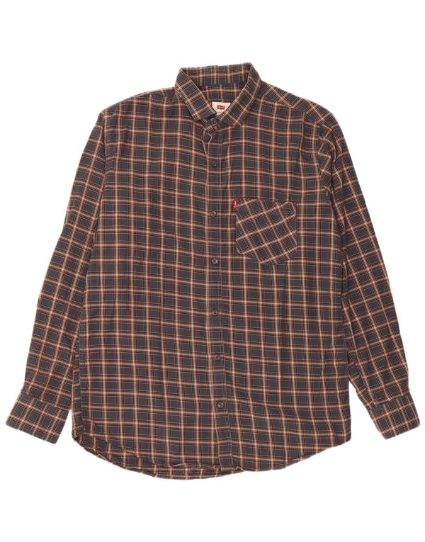 Camisa Levi's Hombre Slim Fit XL Azul Marino Cuadros