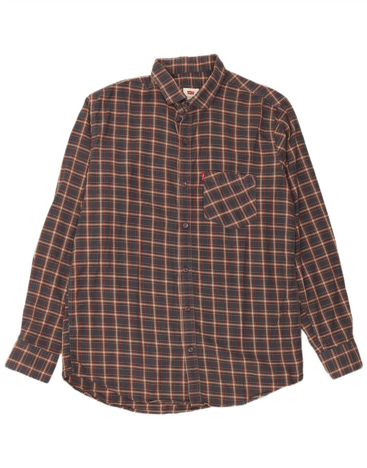 Camisa Levi's Hombre Slim Fit XL Azul Marino Cuadros
