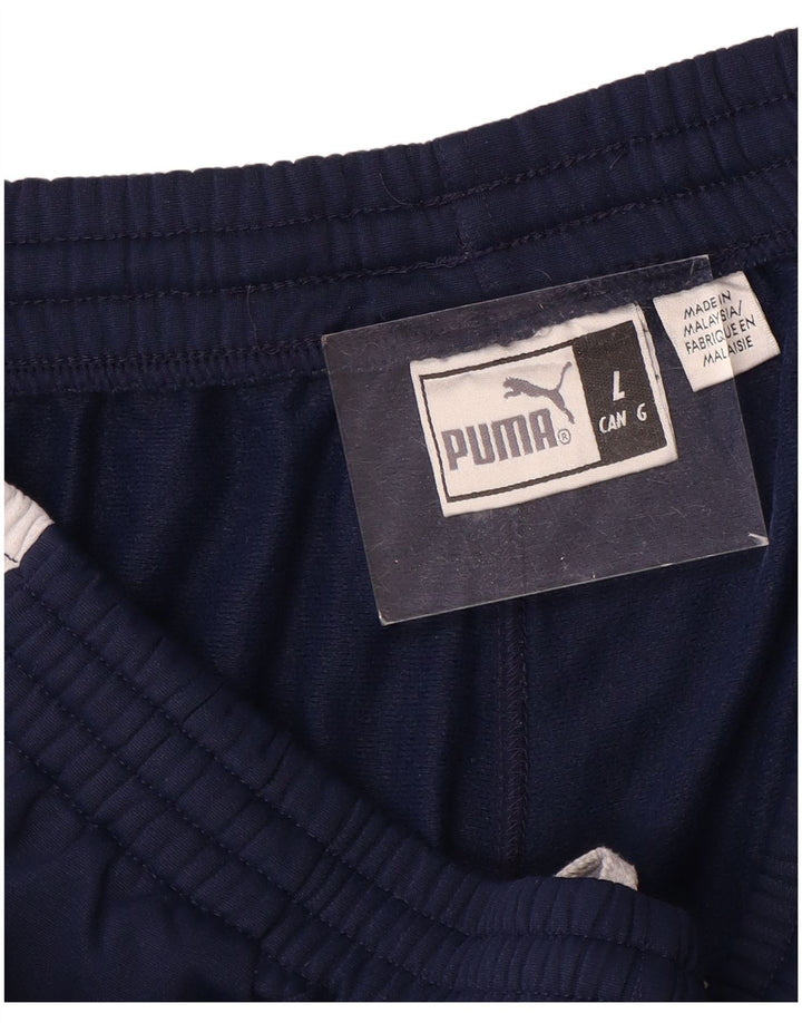 PUMA Pantalones de chándal para hombre, talla grande, color azul marino