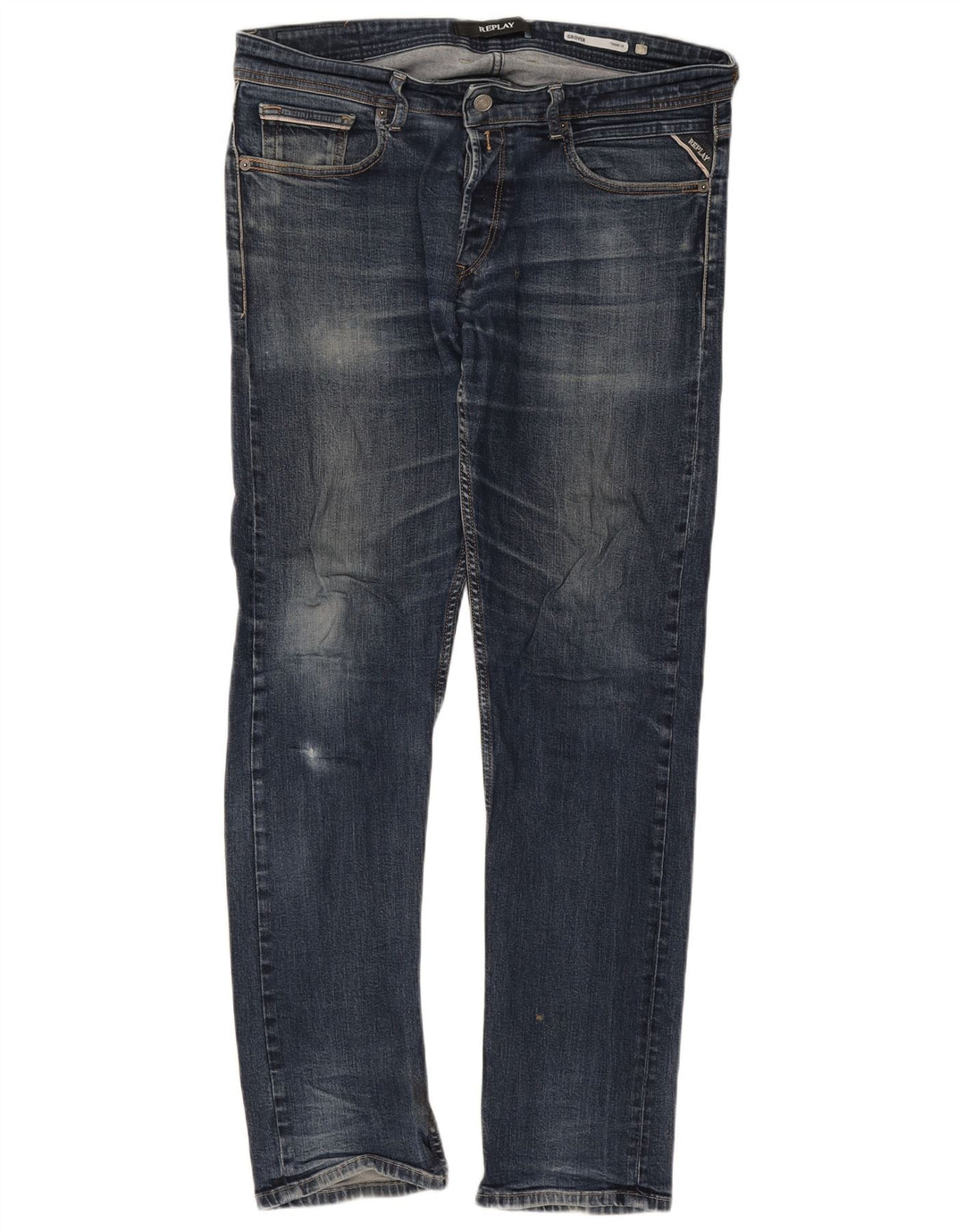Replay Vaqueros Rectos Grover para Hombre W34 L31 Azul