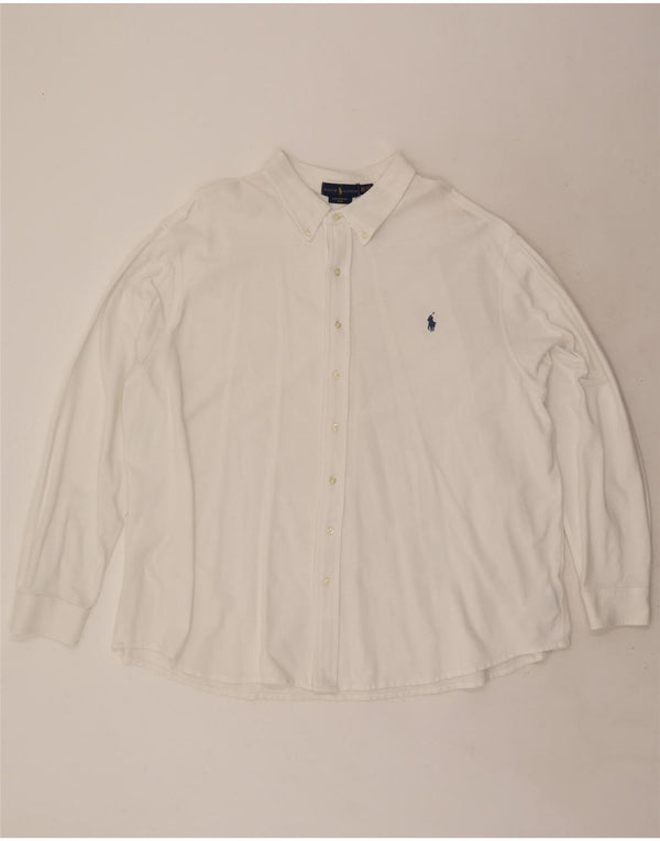 Ralph Lauren Camisa de malla de peso pluma para hombre 3XL Algodón blanco