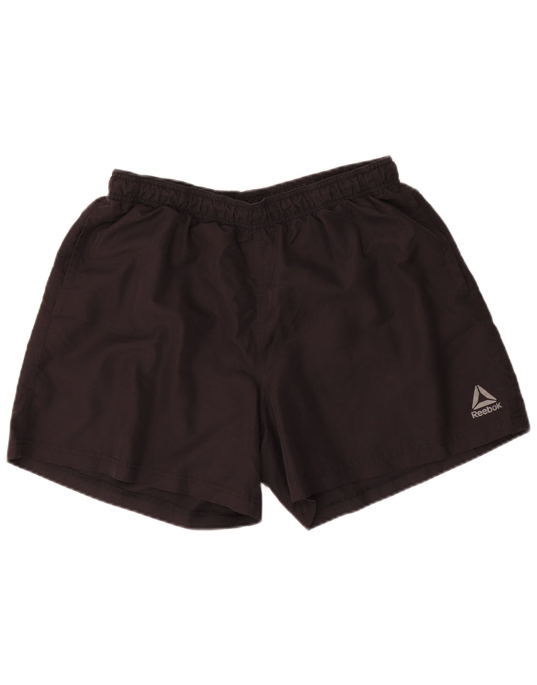 Reebok - Pantalones cortos deportivos para hombre, talla grande, poliéster negro