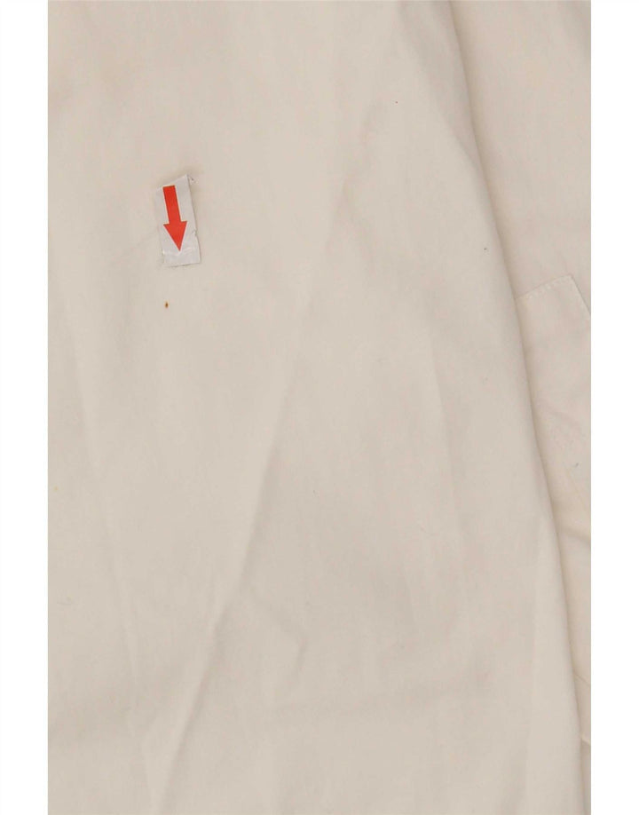 Camisa vintage para hombre de algodón blanco pequeño