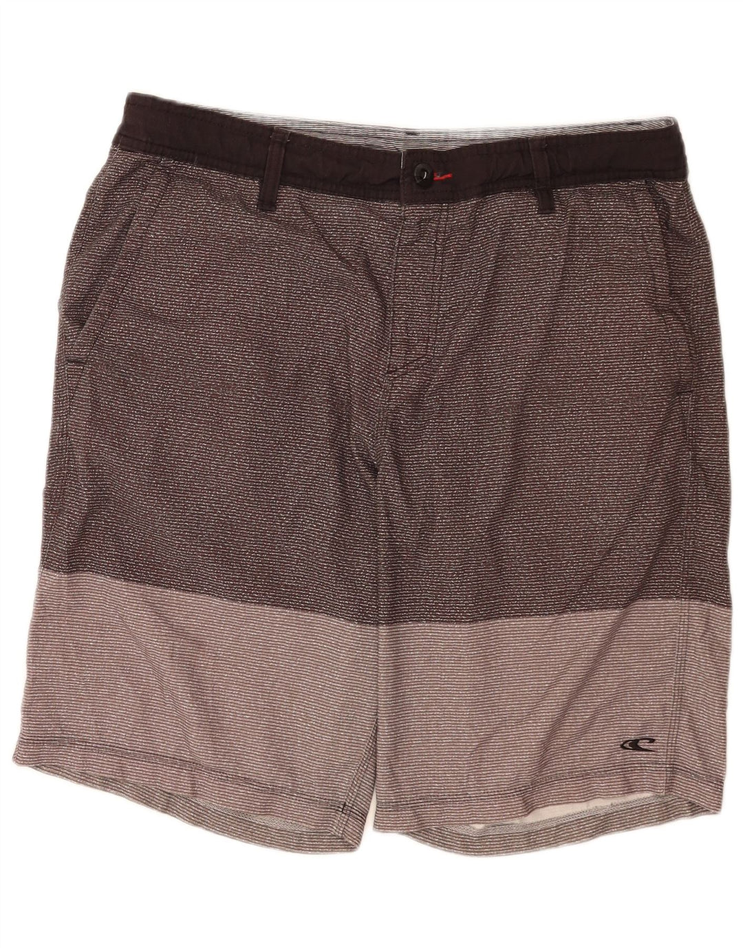 O'Neill Pantalones cortos chinos para hombre W34 Poliéster a rayas grises grandes