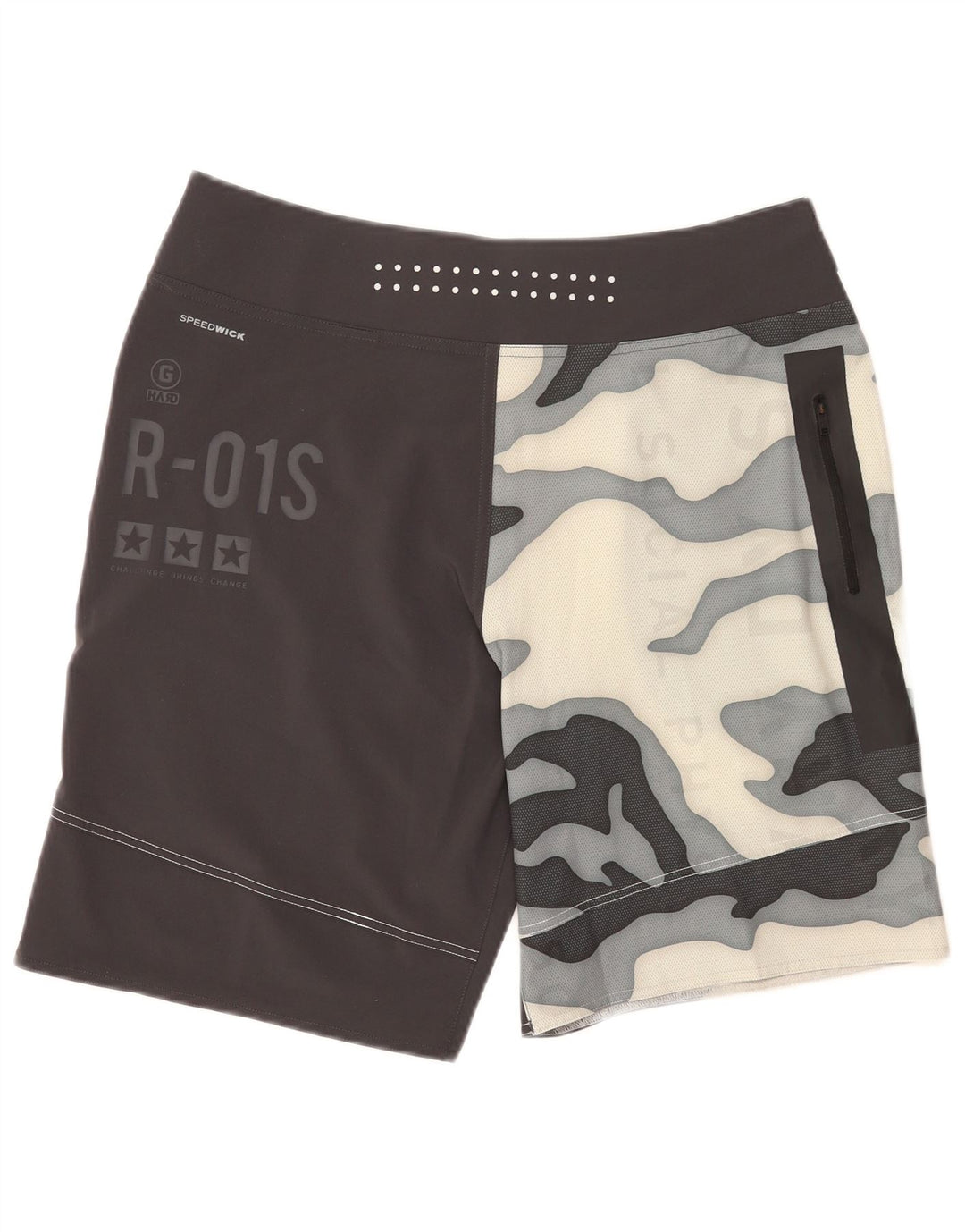 Reebok Speedwick Graphic Bañador tipo shorts para hombre, tamaño mediano, color negro