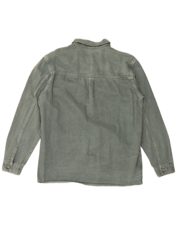 Zara Hombre Camisa Vaquera Relaxed Fit XL Algodón Verde