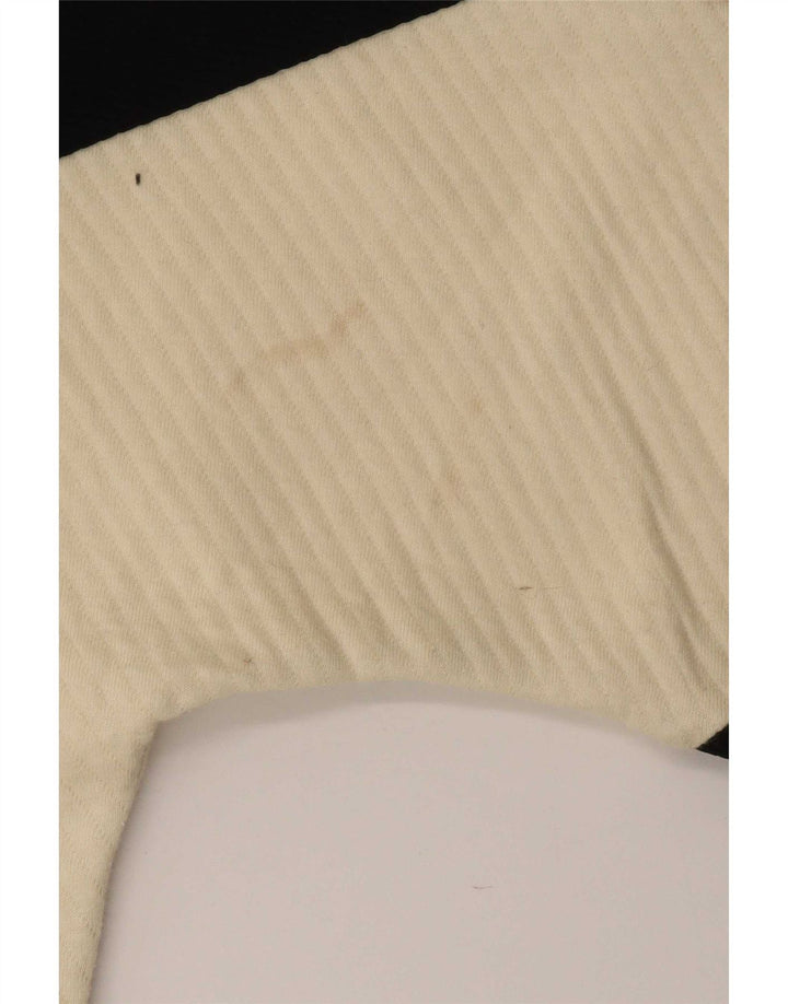 Zara Mujer Blusa Extragrande Top UK 10 Small Negro Colorblock Algodón