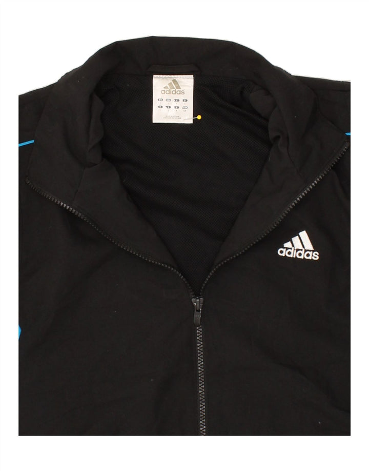 ADIDAS Hombre Graphic Chándal Top Chaqueta Pequeña Negro Colorblock Poliéster