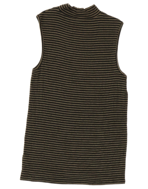Gap - Camiseta sin mangas para mujer, talla M, color negro, modal a rayas