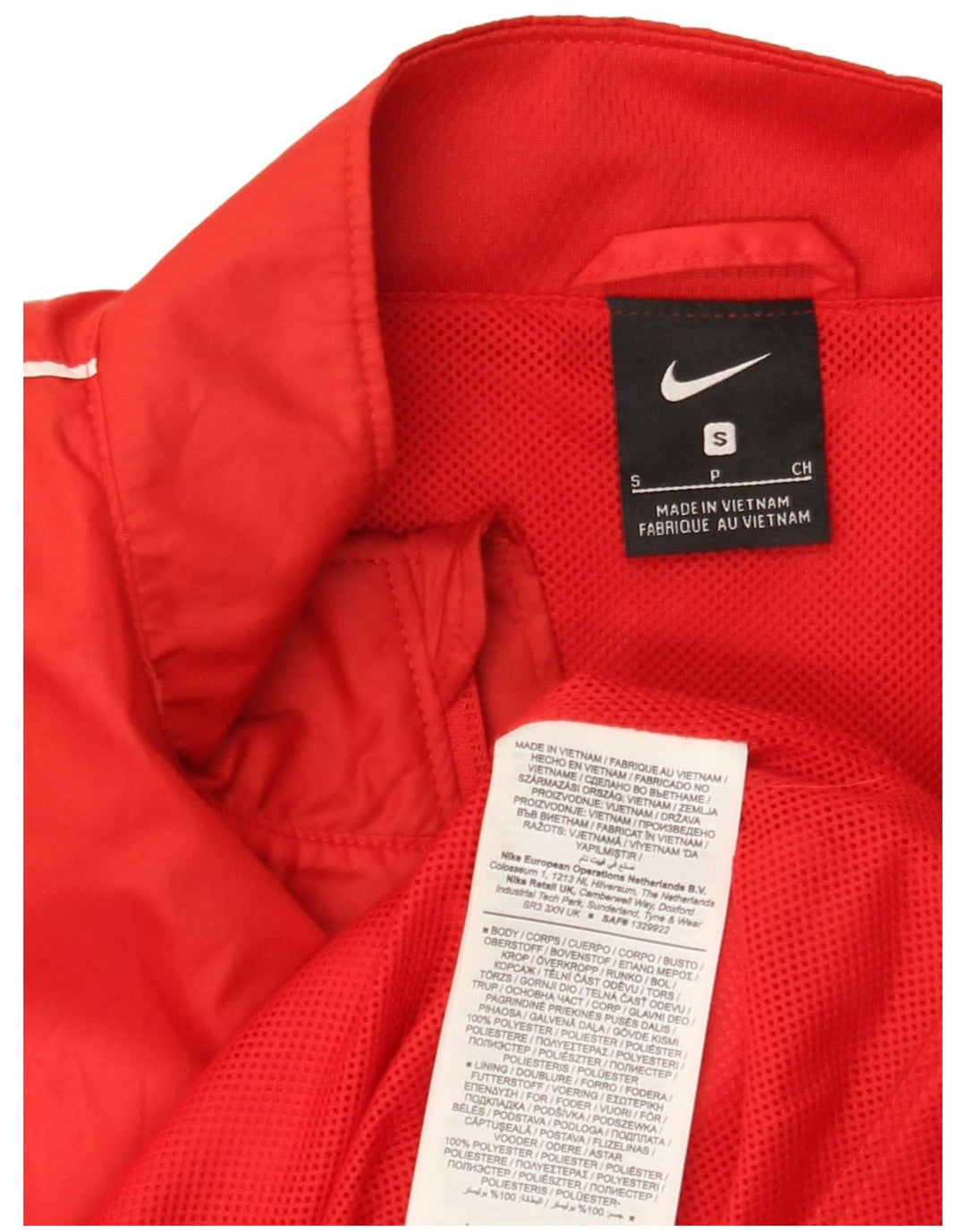 NIKE - Chaqueta de chándal para hombre, talla pequeña, color rojo