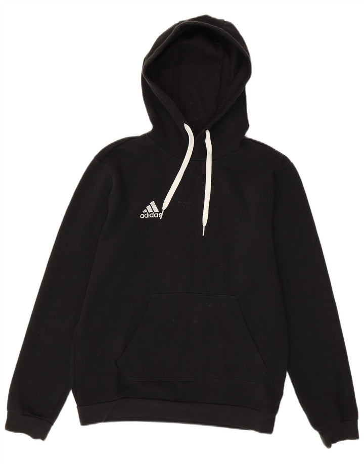 ADIDAS Hombre Sudadera con capucha Jumper Pequeño Algodón Negro