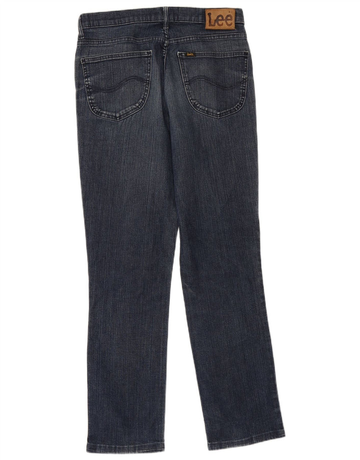 LEE Womens Straight Jeans W34 L31 Blue Cotton