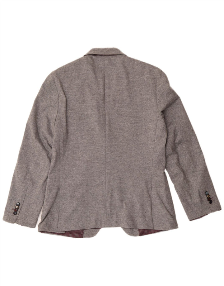 John Barritt Chaqueta tipo blazer de 2 botones para mujer IT 50 XL Algodón gris