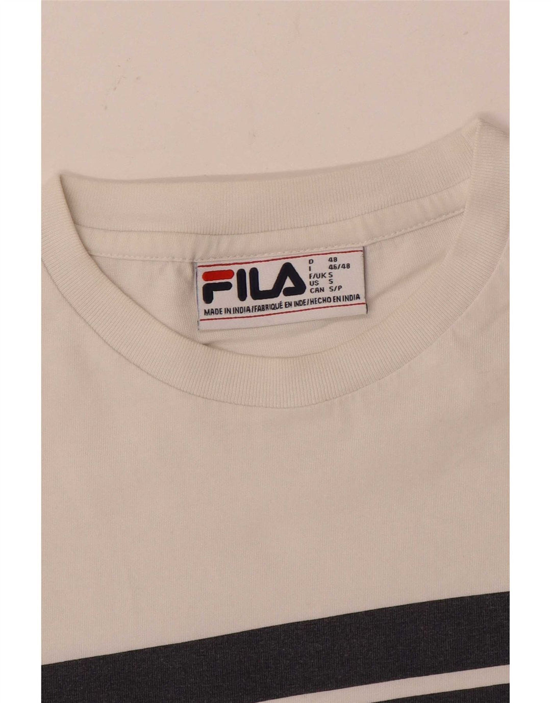 Fila - Camiseta gráfica para hombre, talla pequeña, color blanco