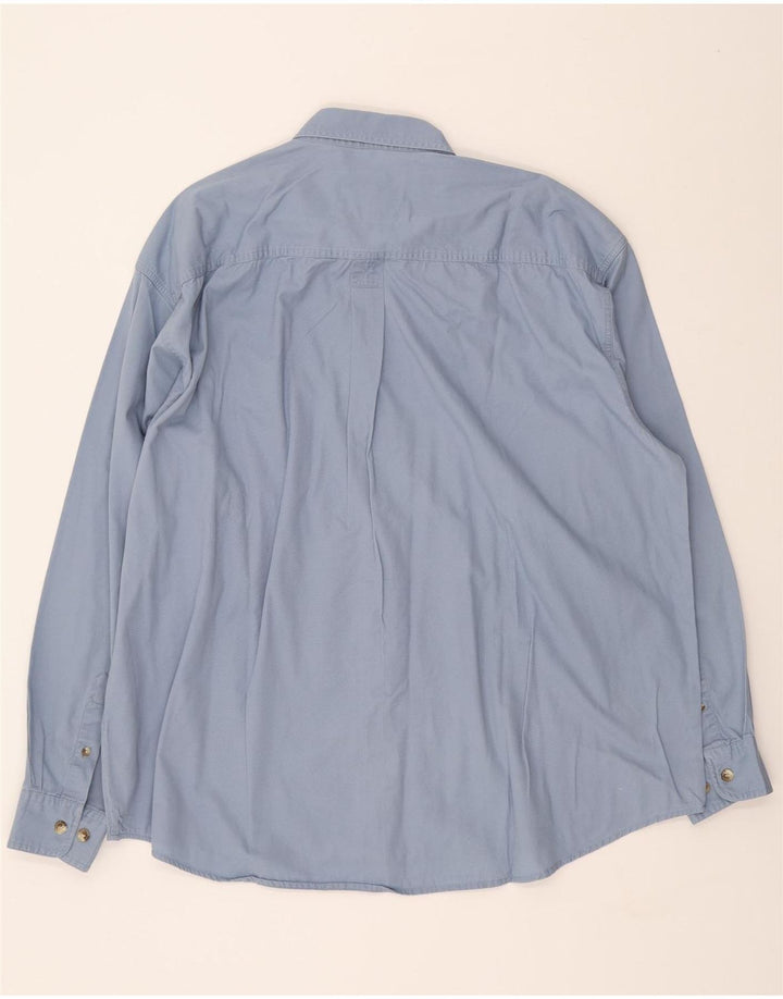 BURCARDI Mens Shirt Size 45/46 XL Blue Cotton Vintage Burcardi and Second-Hand Burcardi from Messina Hembry 