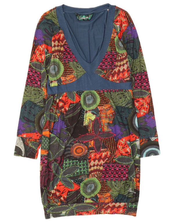 Desigual Vestido tubo gráfico para mujer UK 40 XL Floral multicolor