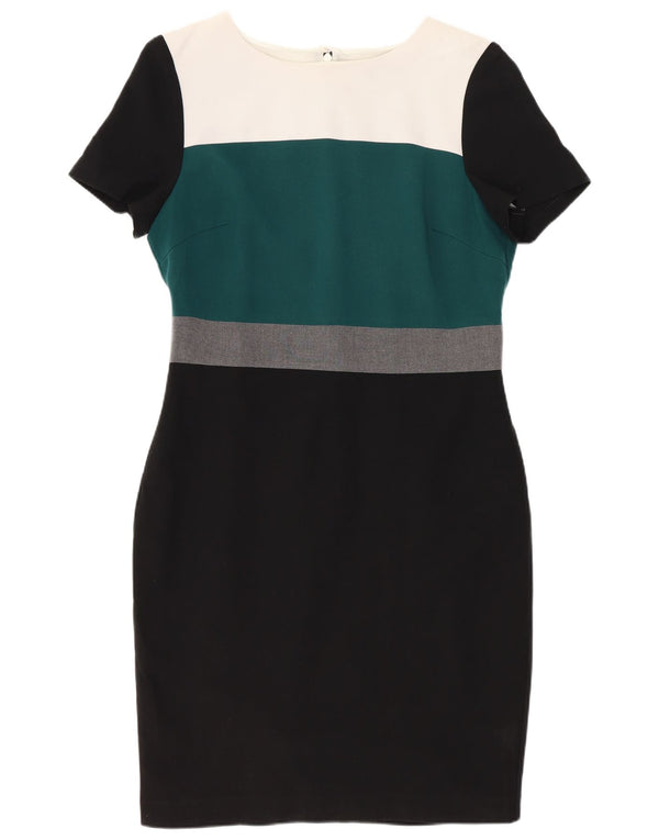 Marks & Spencer Womens Sheath Dress UK 12 Medium Multicoloured Colourblock