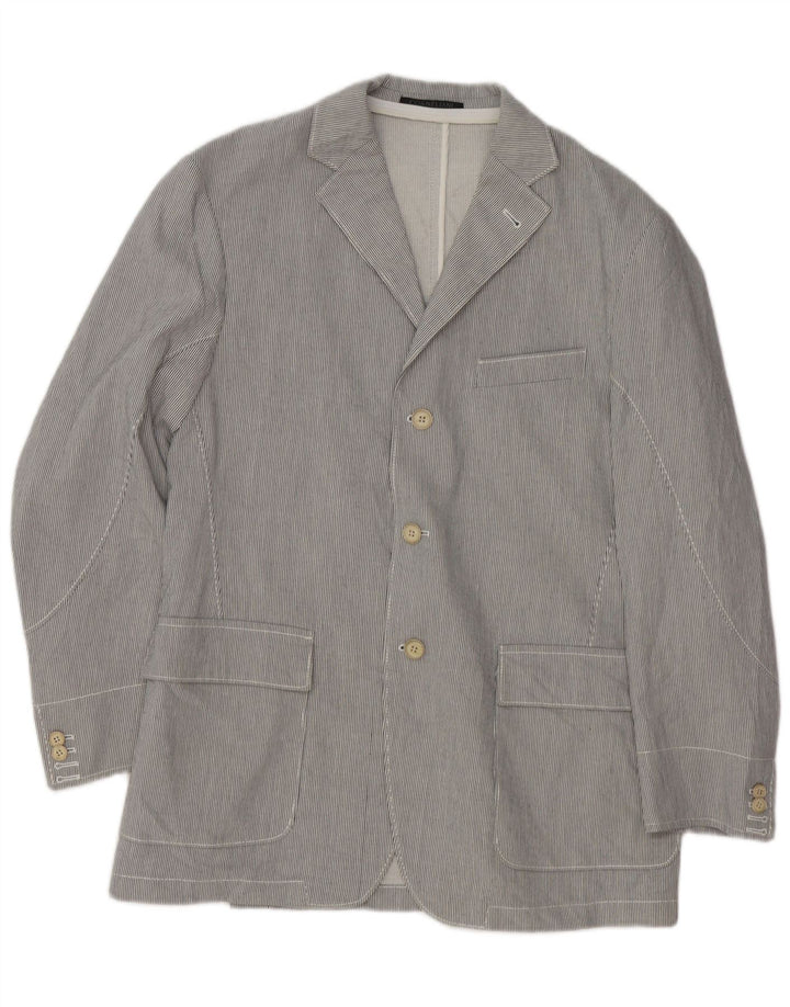 Corneliani Chaqueta tipo blazer de 3 botones para hombre UK 36 Small Grey Pinstripe