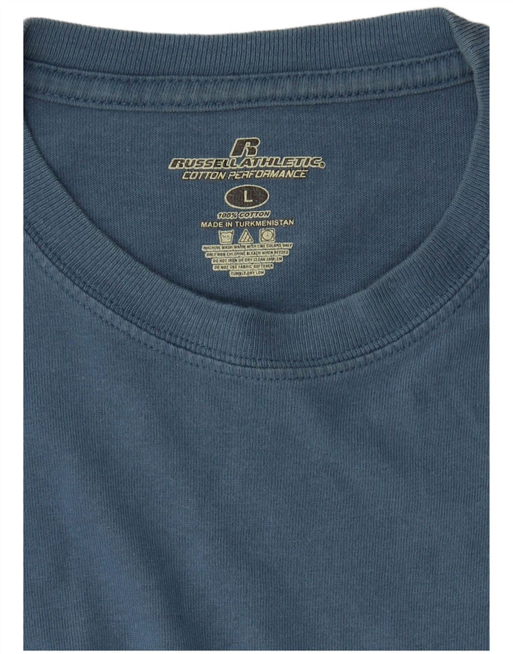 Russell Athletic - Camiseta para hombre, talla grande, algodón azul