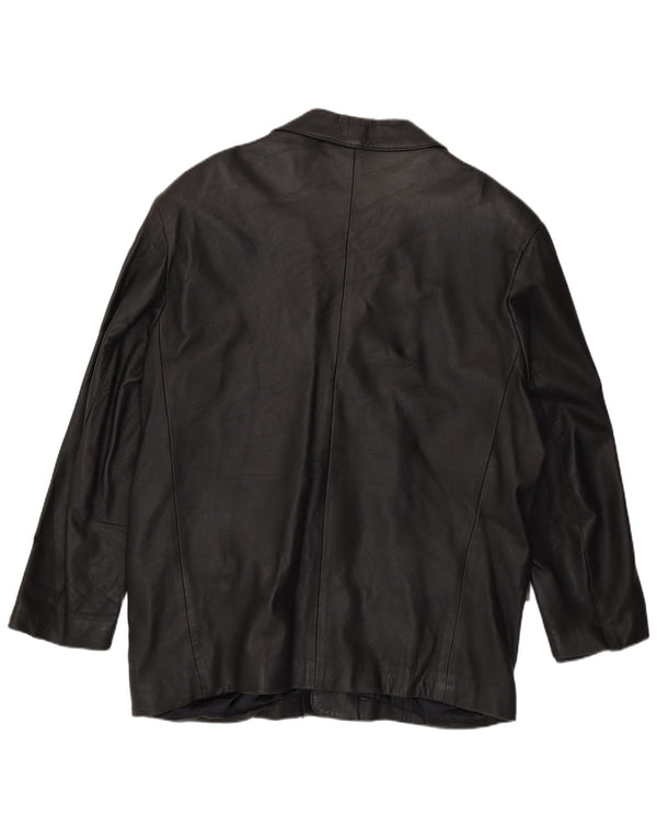 Chaqueta de cuero para hombre Regina UK 44 2XL Cuero negro