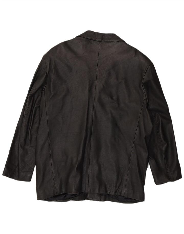 Chaqueta de cuero para hombre Regina UK 44 2XL Cuero negro
