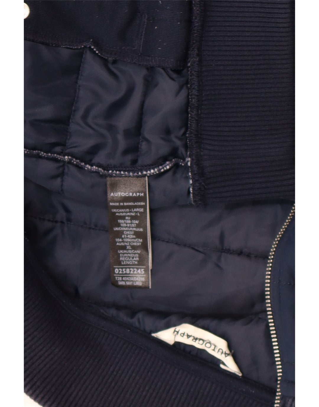 Marks & Spencer Chaqueta acolchada para hombre UK 42 XL Poliéster azul marino