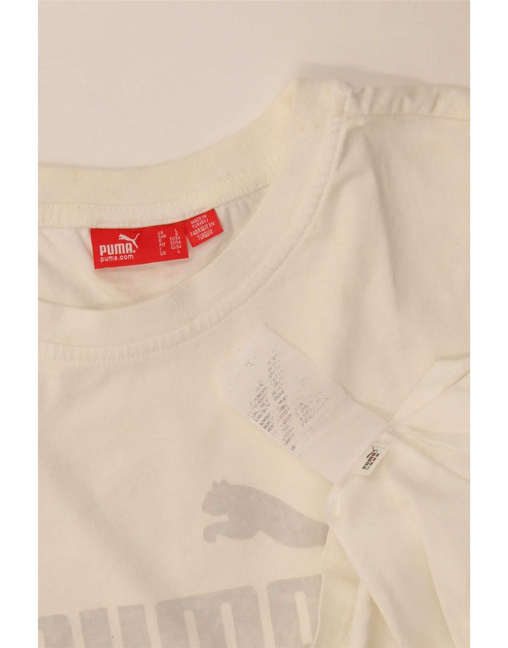 Puma - Camiseta gráfica para hombre, talla grande, color blanco