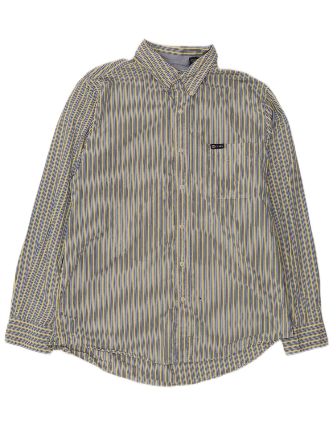 Chaps Camisa para hombre grande de algodón a rayas azules