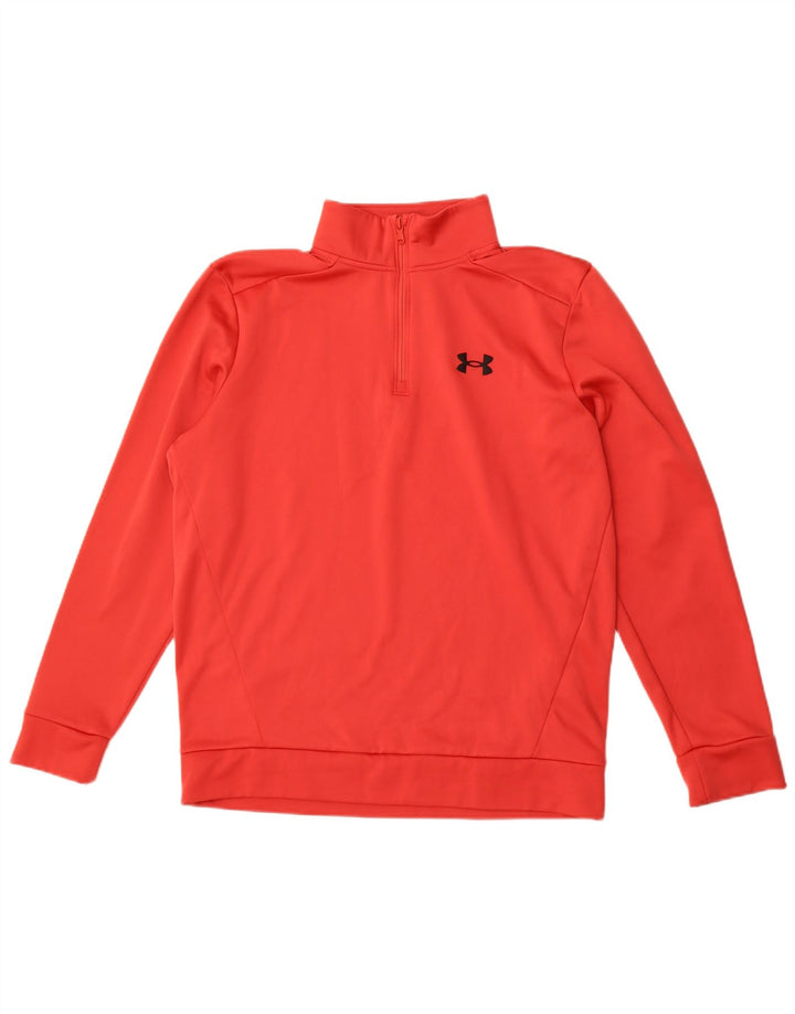 Under Armour Hombre Zip Neck Sudadera Jumper Medium Rojo Poliéster
