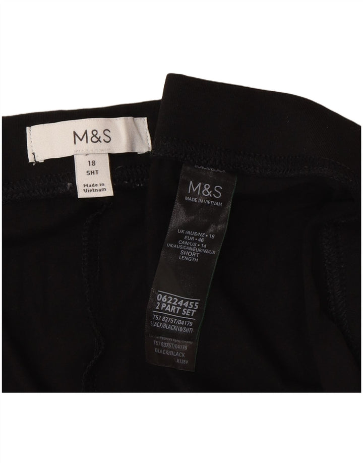 Marks & Spencer Leggings para mujer UK 40 XL Algodón negro