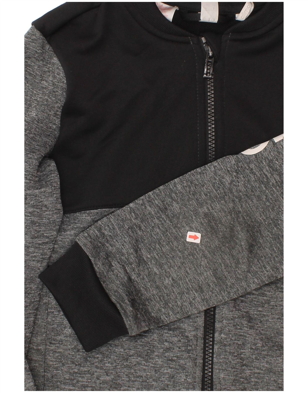 Adidas Chicos Climalite Chándal Top Chaqueta 7-8 Años Gris Colorblock