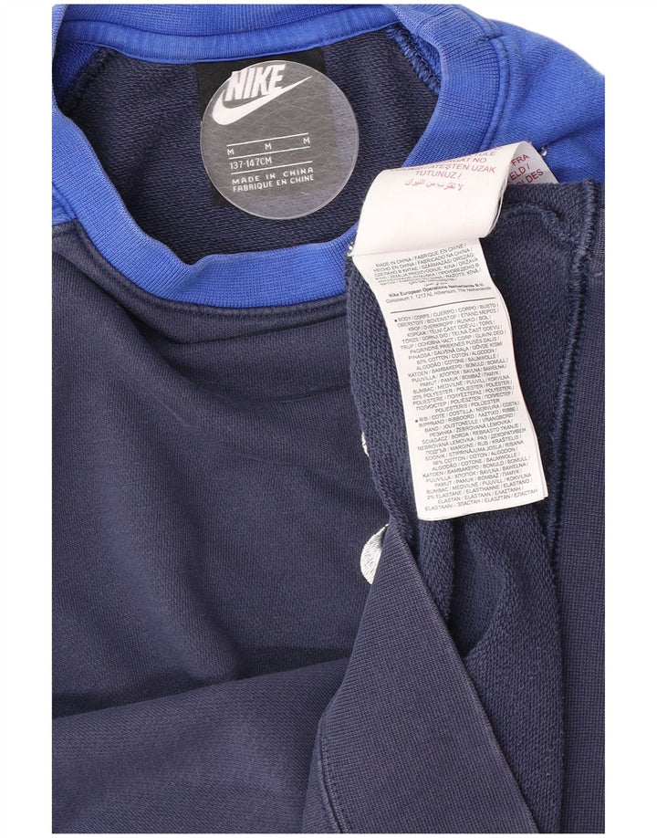 Nike - Sudadera gráfica para niños (10-11 años), color azul medio
