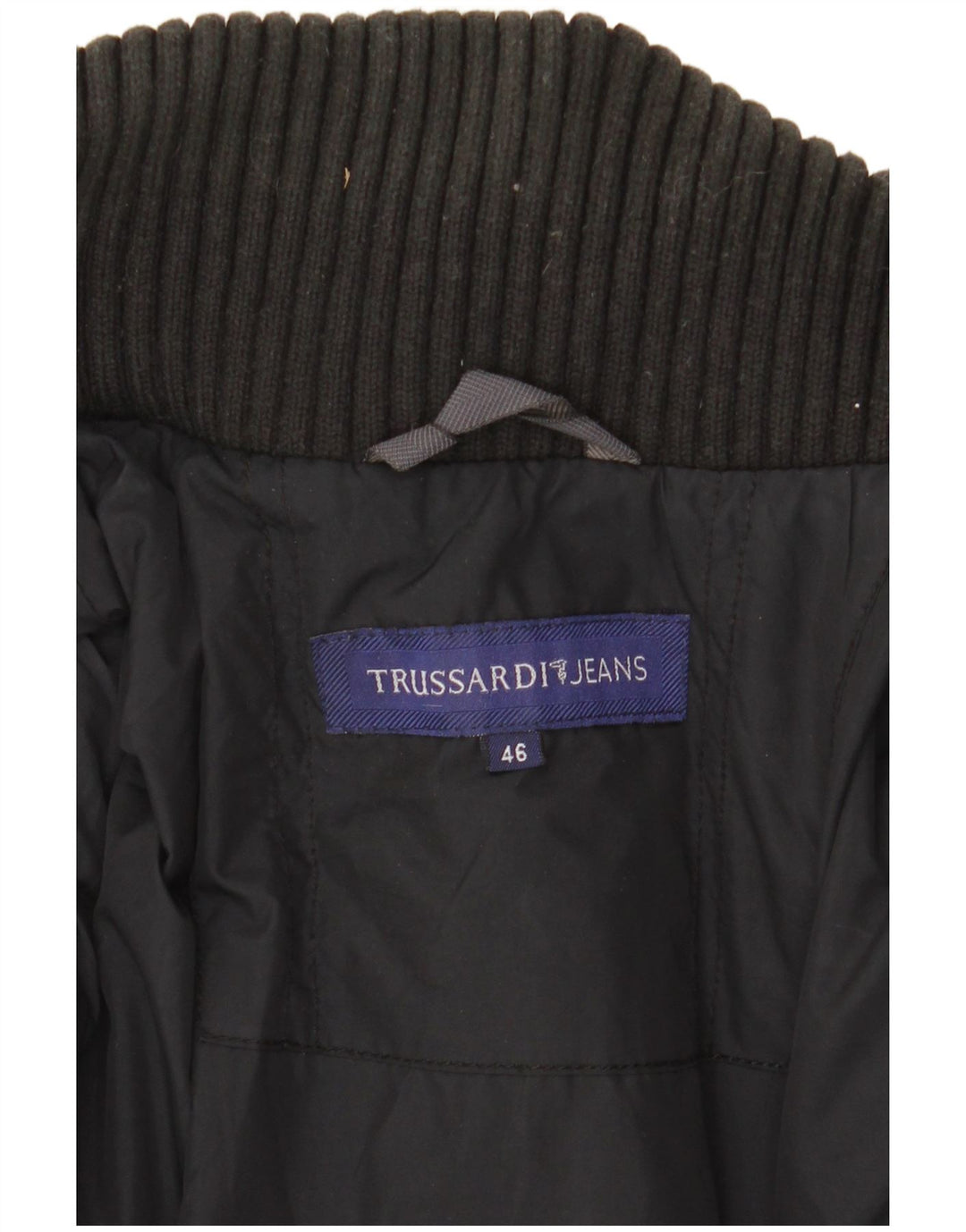 TRUSSARDI JEANS Chaqueta acolchada para hombre IT 46 Small Black