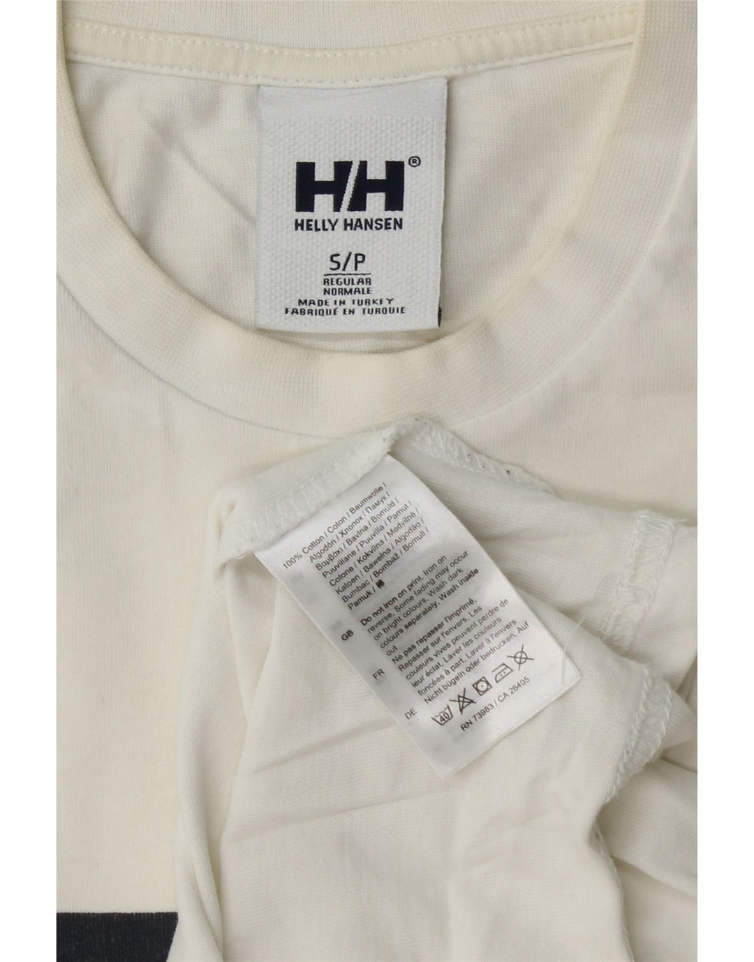 Helly Hansen - Camiseta gráfica para hombre, talla pequeña, algodón blanco