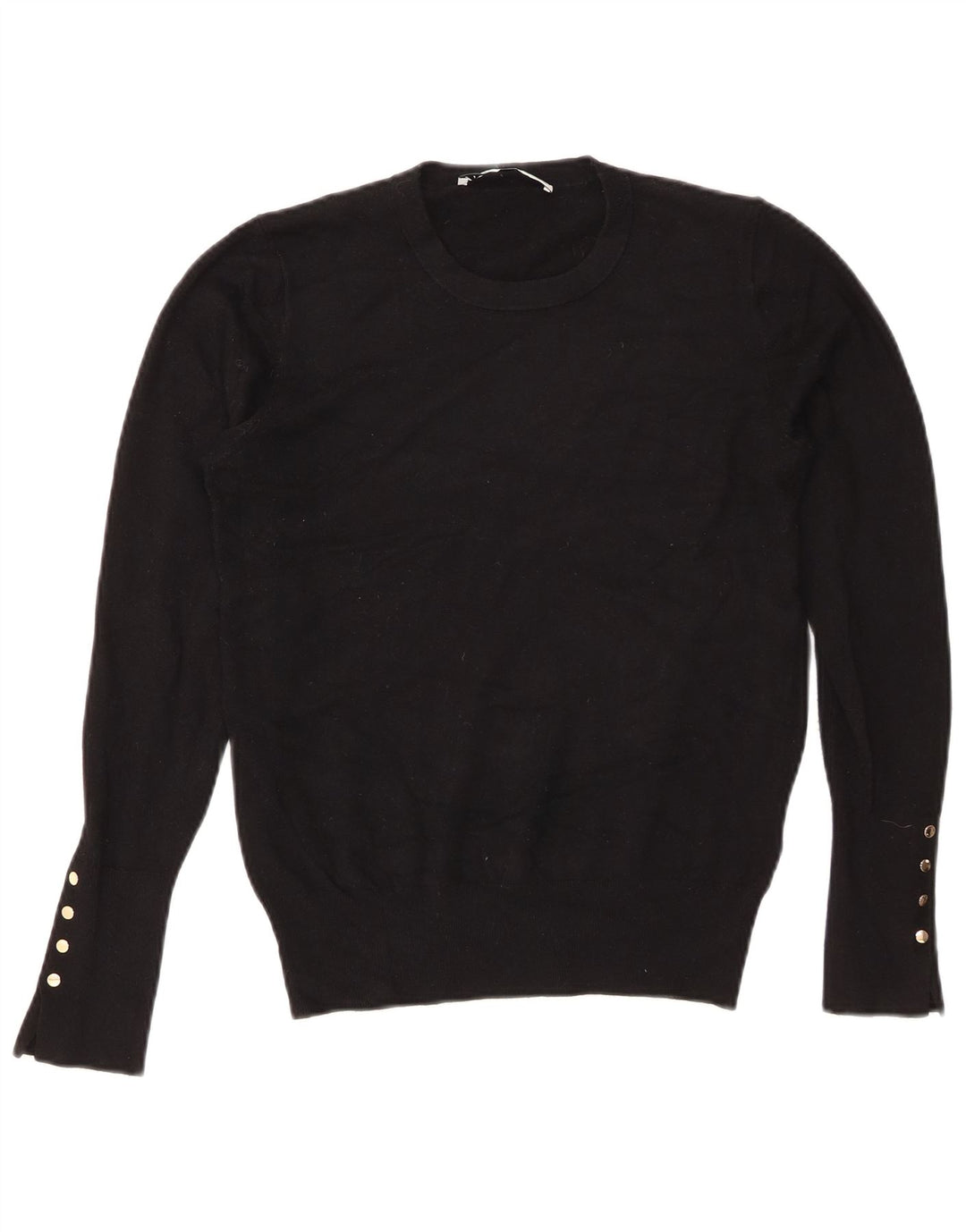 Zara - Jersey de cuello redondo para mujer, talla 40, color negro