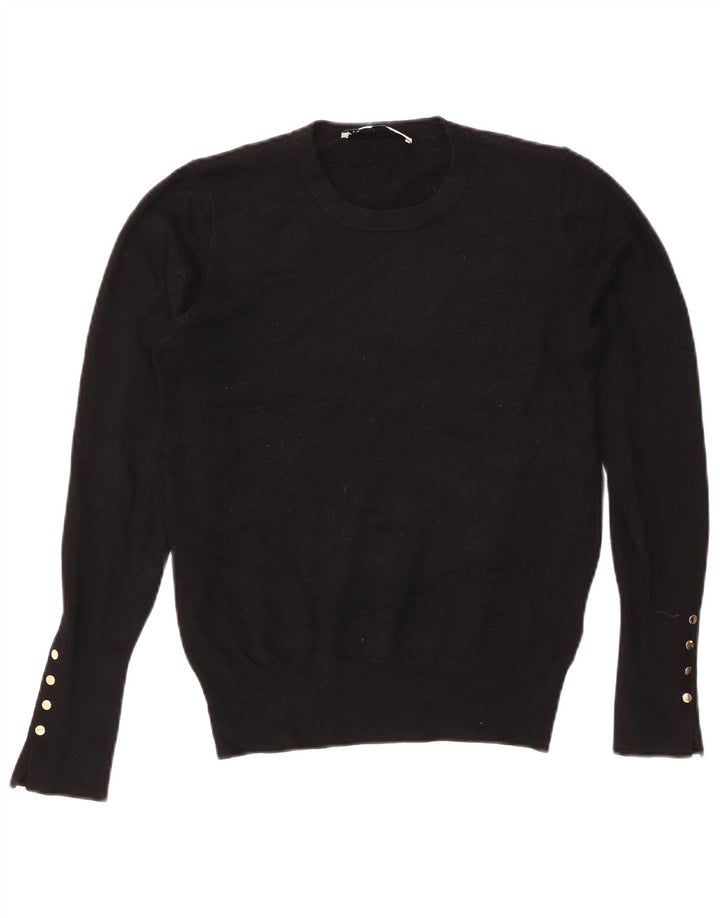 Zara - Jersey de cuello redondo para mujer, talla 40, color negro