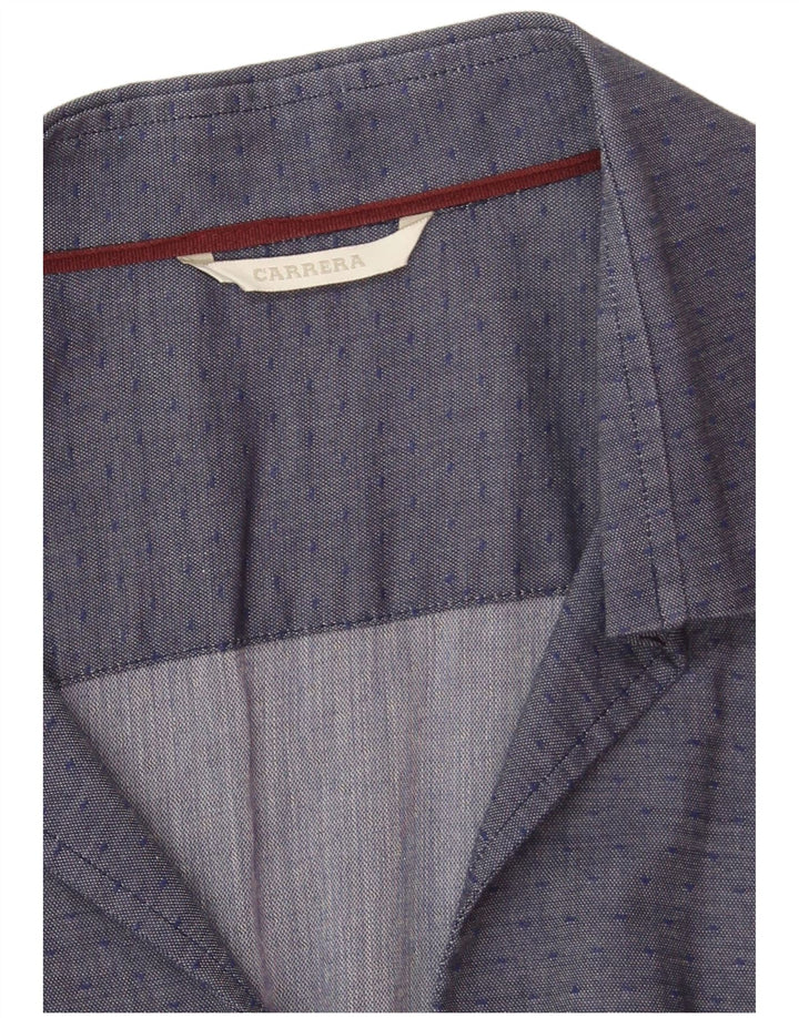 Carrera Camisa para mujer UK 12 Medium Azul marino manchado