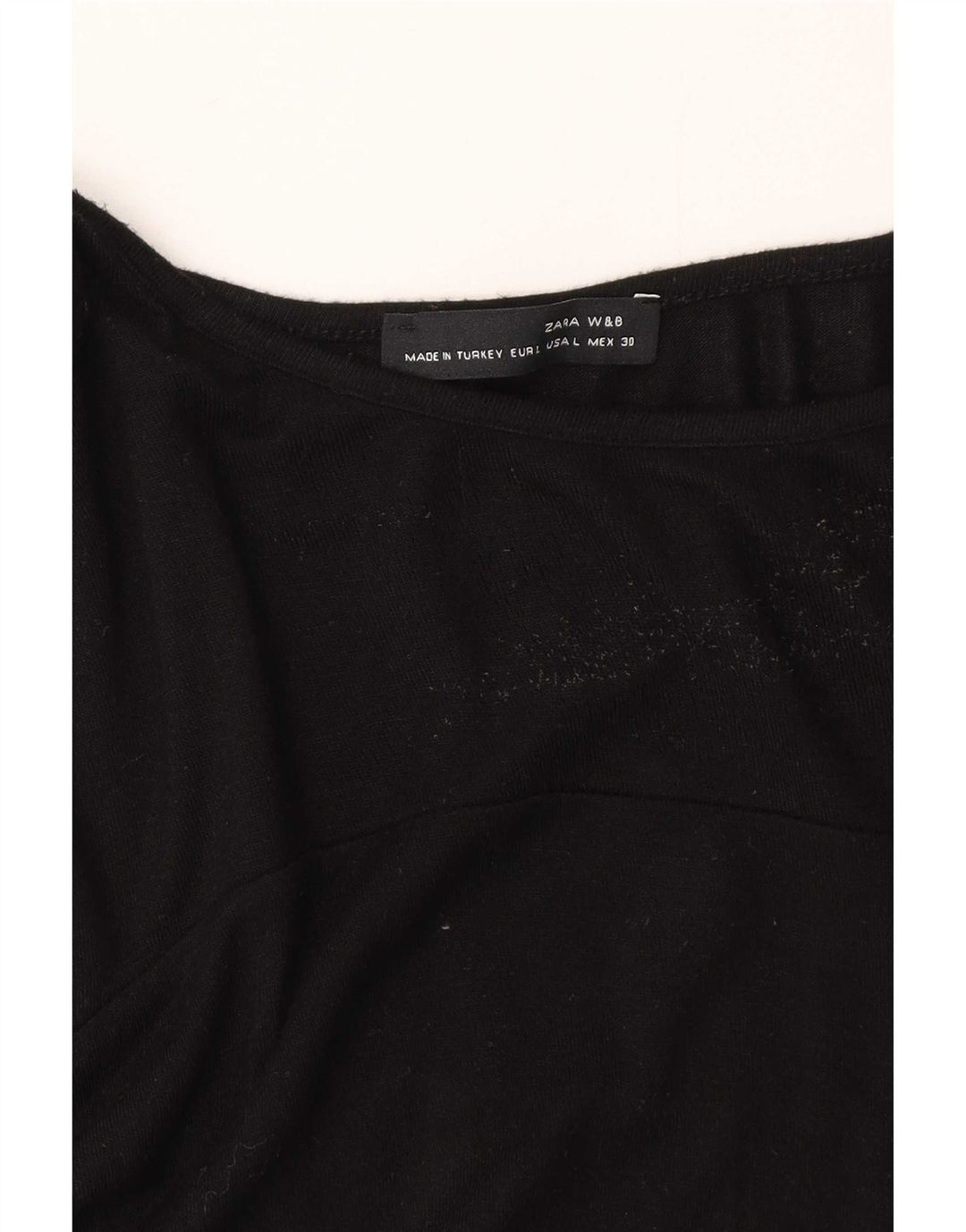 Zara Top tipo túnica de manga larga para mujer UK 44 Grande Negro
