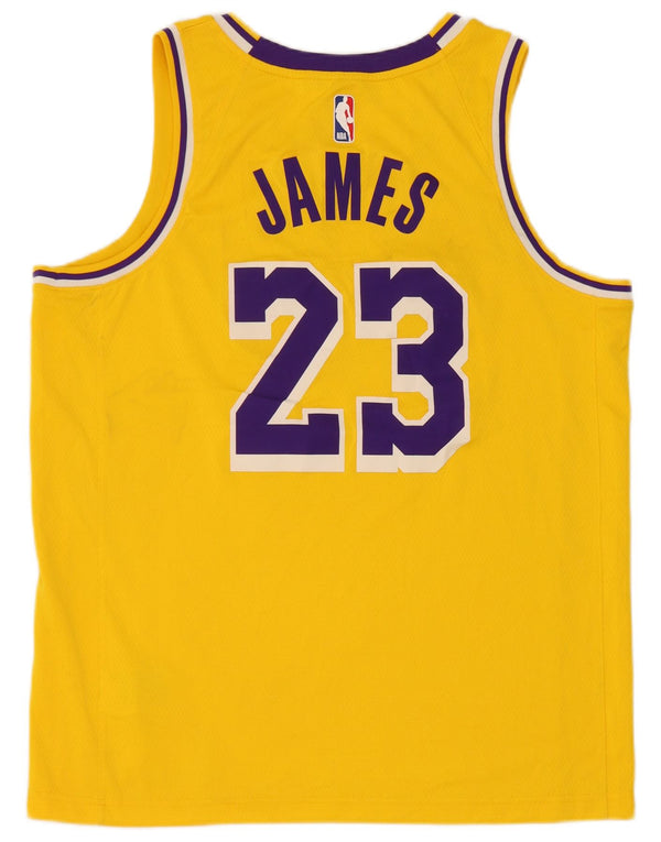 Nike Mens Lakers Graphic Vest Top Grande Poliéster Amarillo