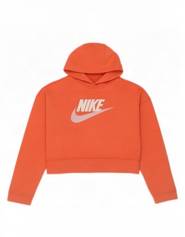 Nike Crop Graphic Sudadera con capucha para niña 10-11 años Algodón naranja mediano