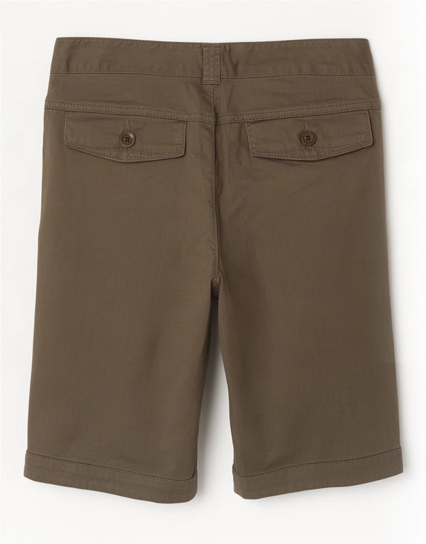 Pantalones Cortos Benetton Mujer IT 44 Medium W30 Caqui Algodón