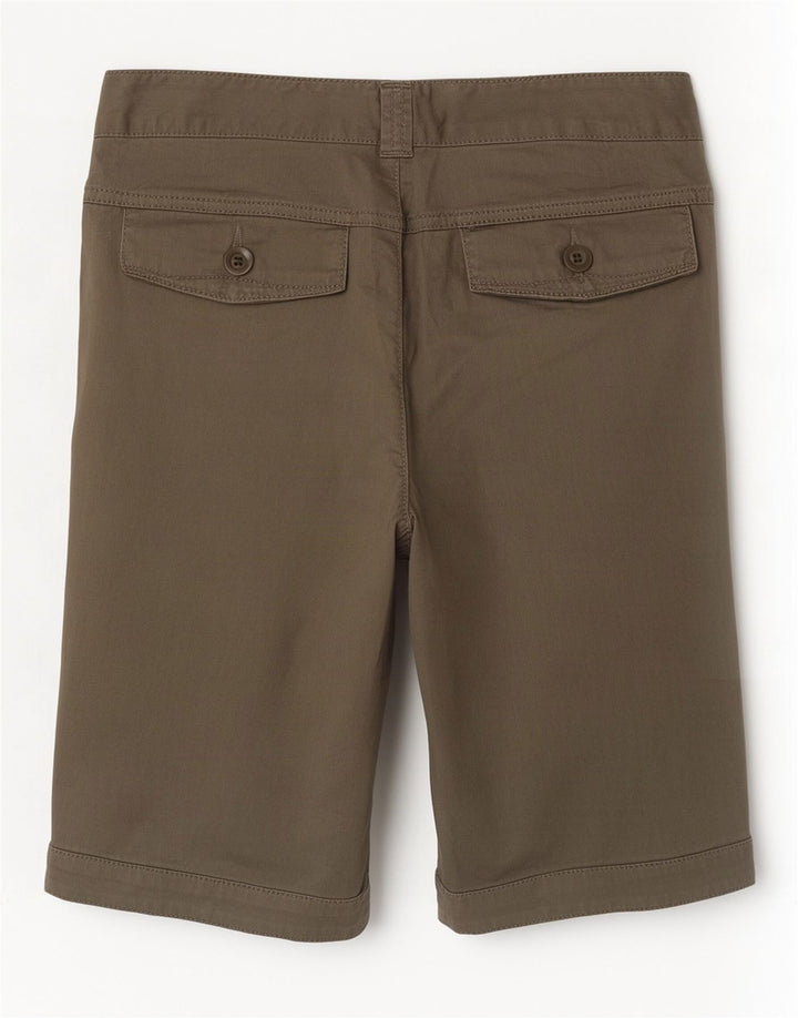 Pantalones Cortos Benetton Mujer IT 44 Medium W30 Caqui Algodón