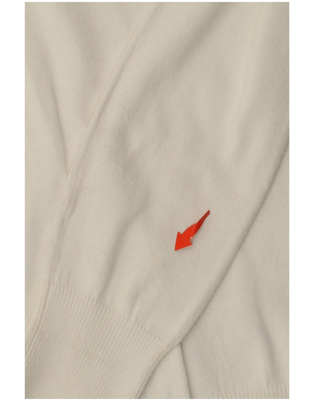 ZARA Jersey con cuello en V para mujer, talla 40, talla grande, color blanco