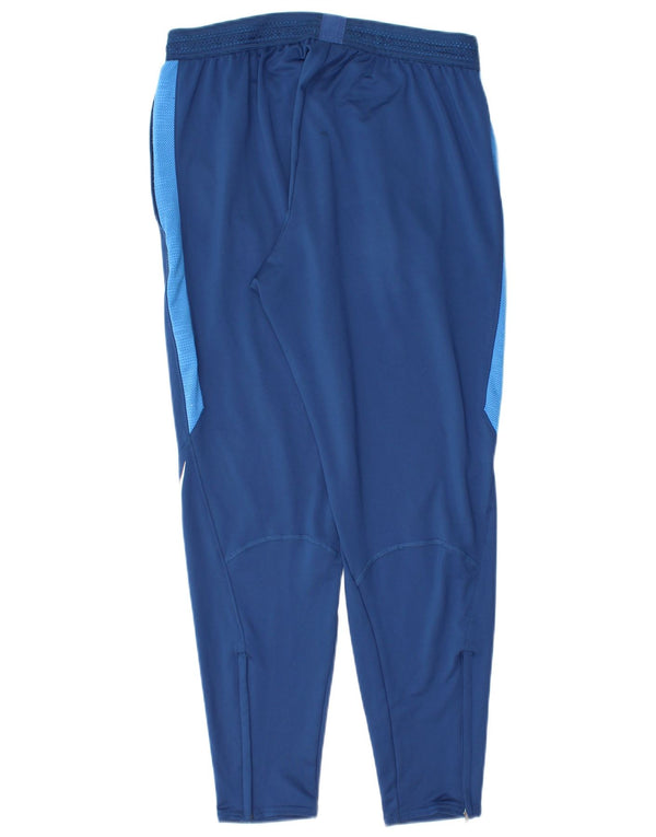 Nike Womens Dri Fit Tracksuit Trousers UK 14 Large Blue Colourblock